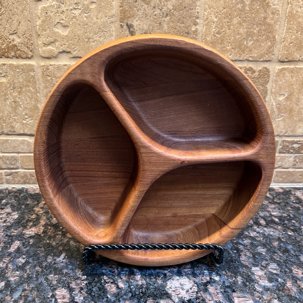Dansk Teak Divided Serving Bowl